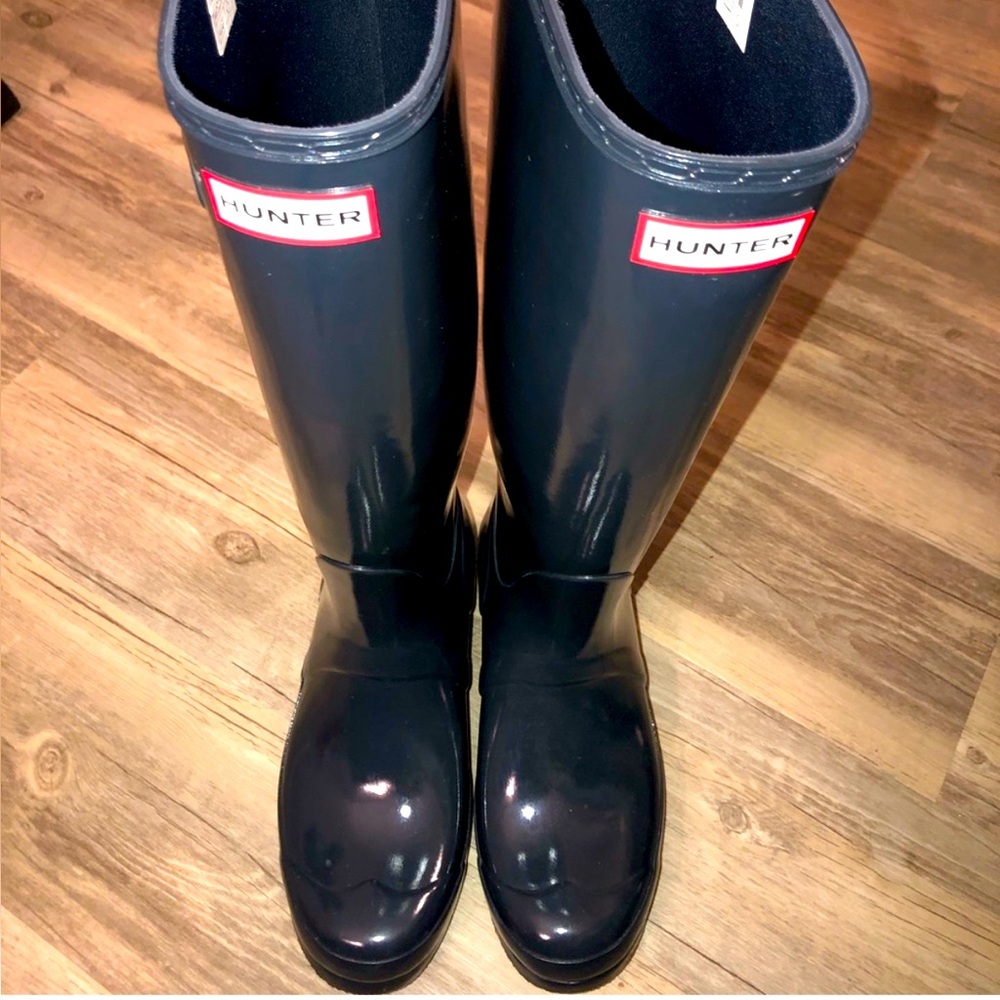 Hunter Navy Rain Boots